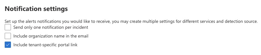 notification settings