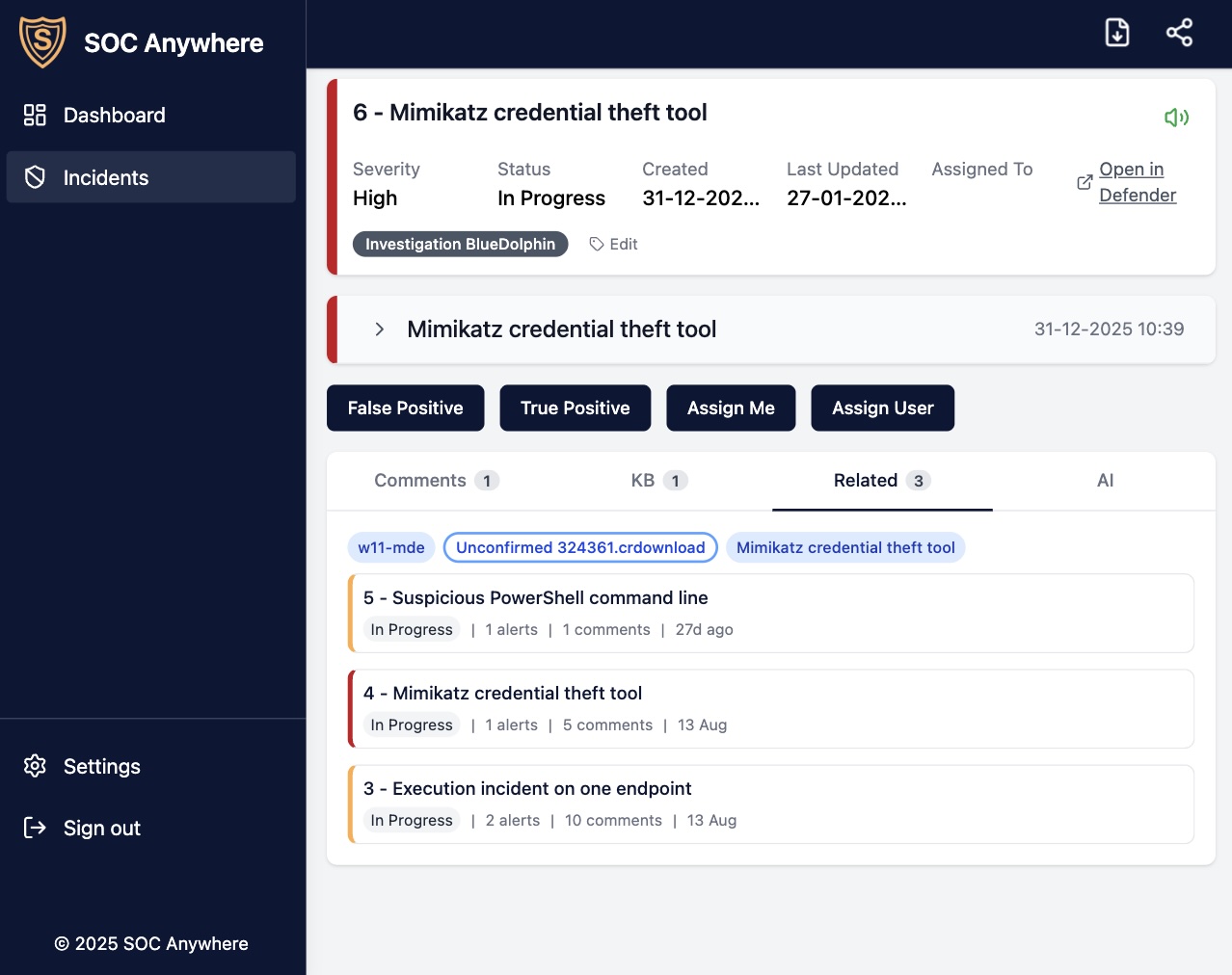 AI-powered incident triage